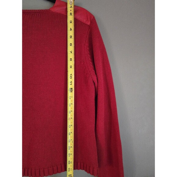 Maurice Sasson Women’s Leather Knit Cotton Jacket Sz XL Y2K 00s Edgy Streetwear - Picture 12 of 12